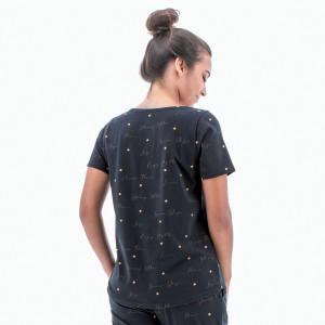 Winter Night Short Sleeve Pajama Top back